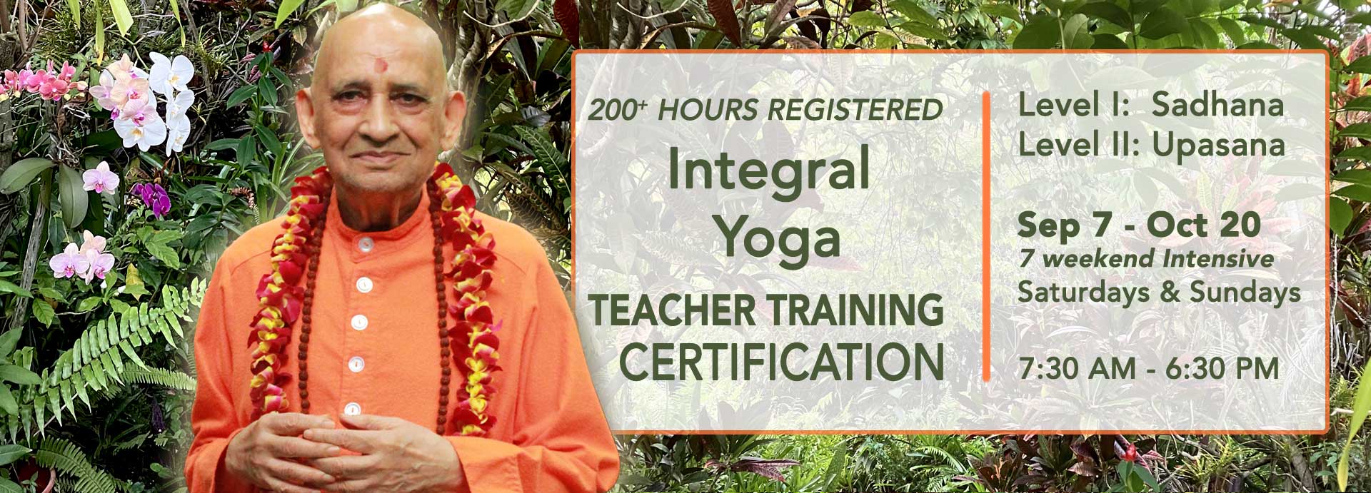 Swami Jyotirmayananda's Teacher Training Classes