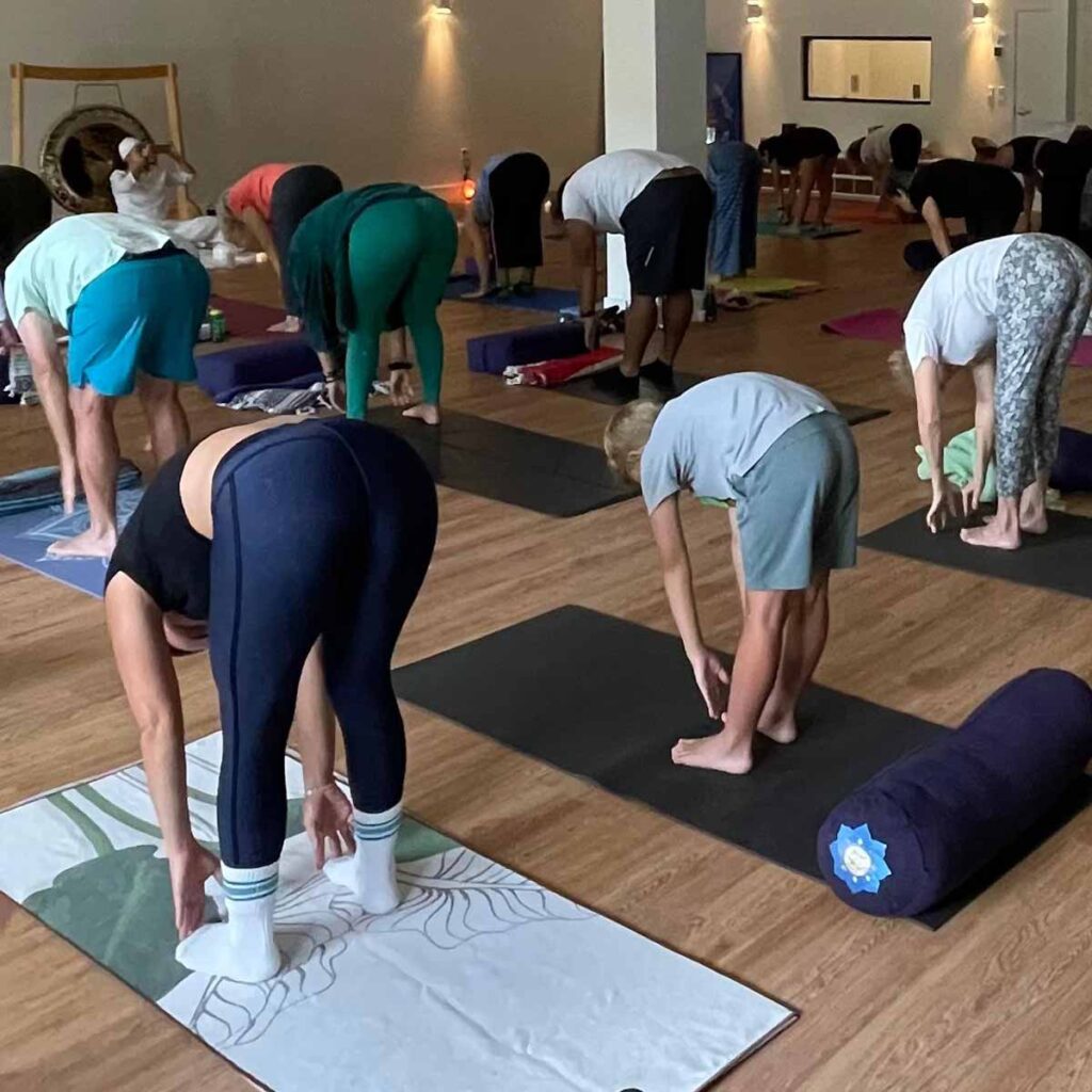 Yoga class at the Integral Yoga Center in Miami FL
