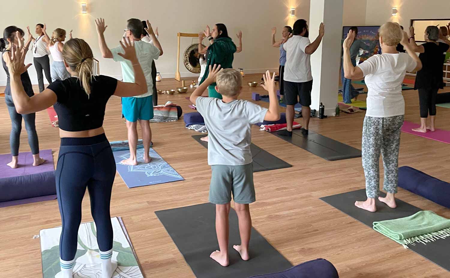 Yoga class at the Integral Yoga Center in Miami FL