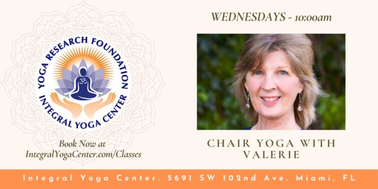 Chair Yoga at Integral Yoga Center of Miami