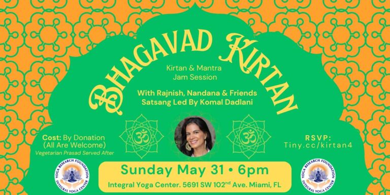 Kirtan Workshop at the Integral Yoga Center of MIami