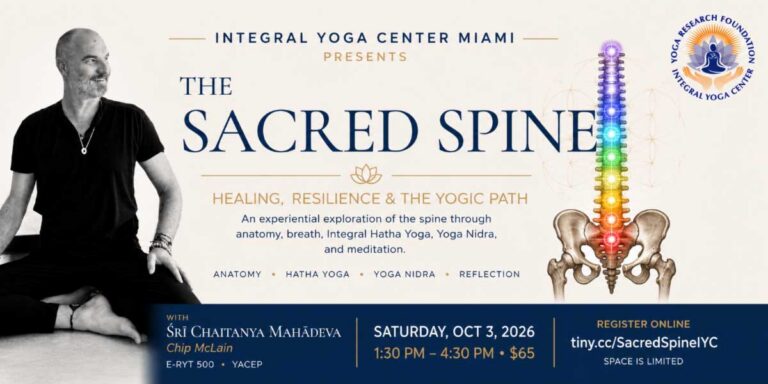 Sacred Spine workshop at Integral Yoga Center of Miami