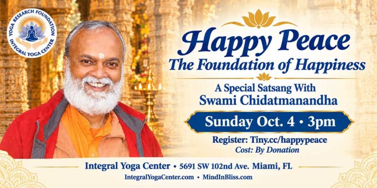 Workshop at Integral Yoga Center of Miami FL